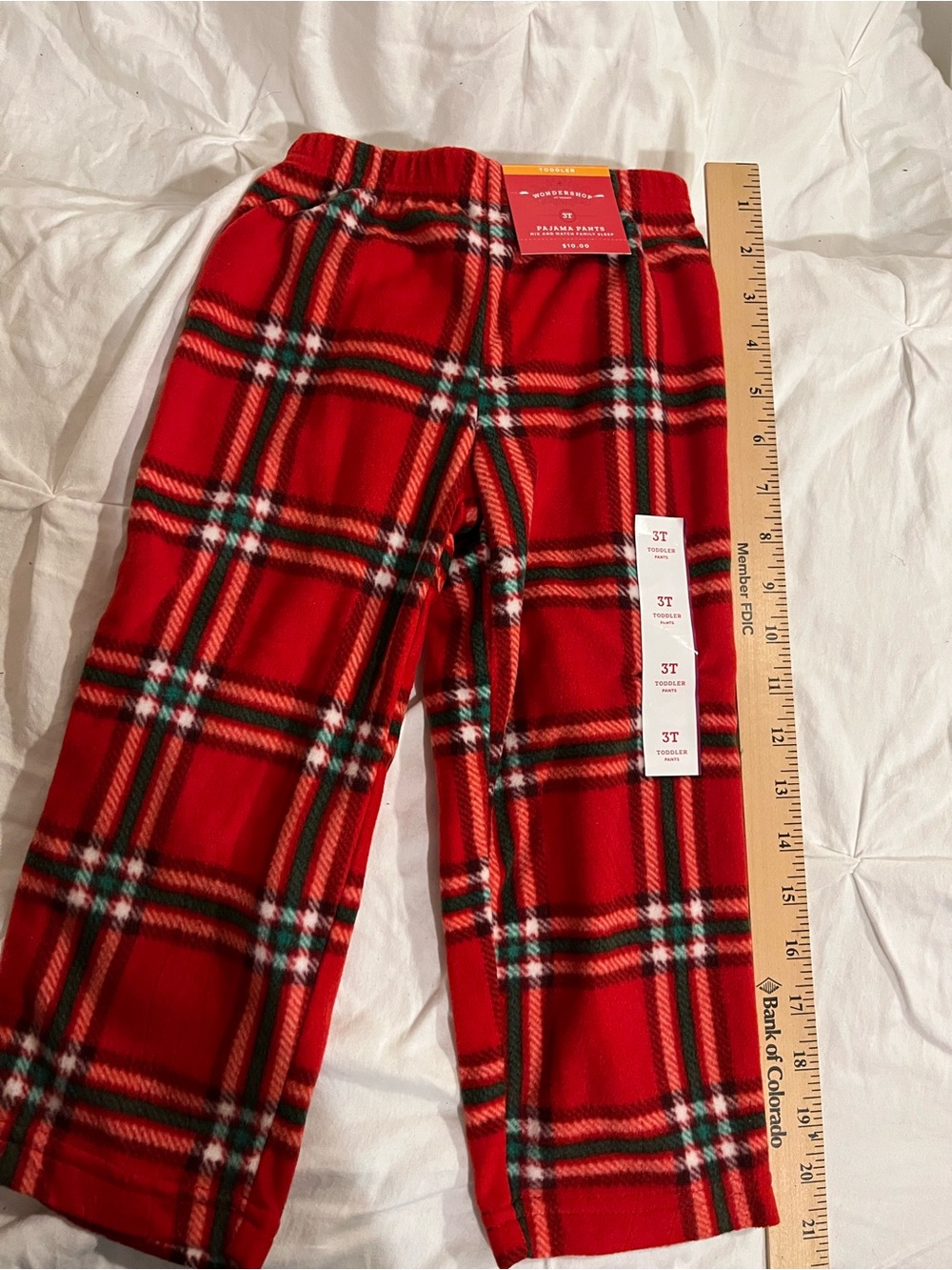 Wondershop Red Plaid Fleece Toddler Pants